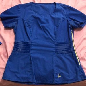 Jaanuu Scrub Top - royal blue - size M